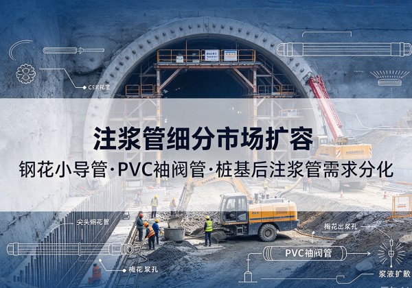 息烽注浆管细分市场扩容，隧道钢花小导管、PVC 袖阀管、桩基后注浆管需求分化